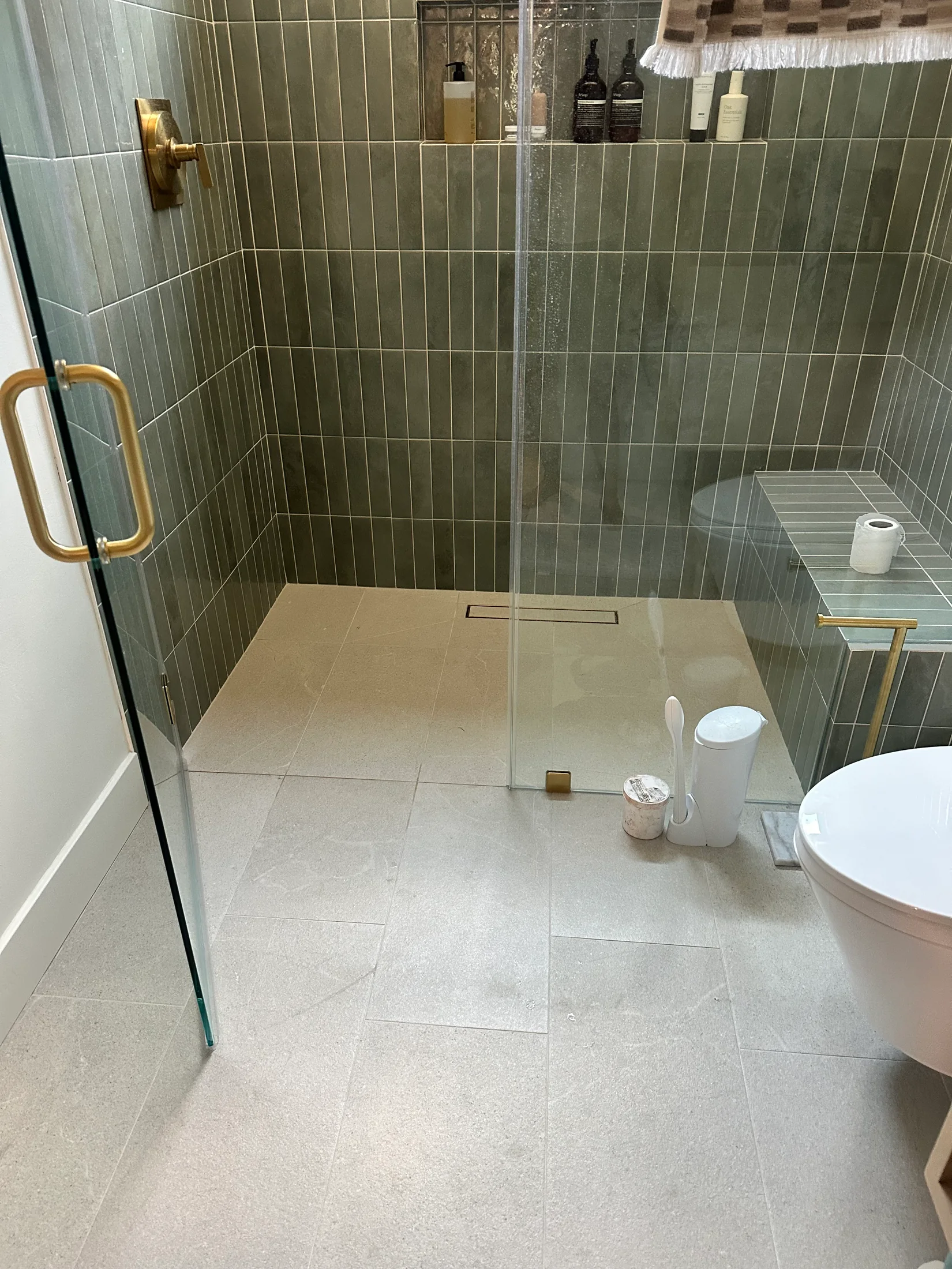Bathroom construction progress — photo 15