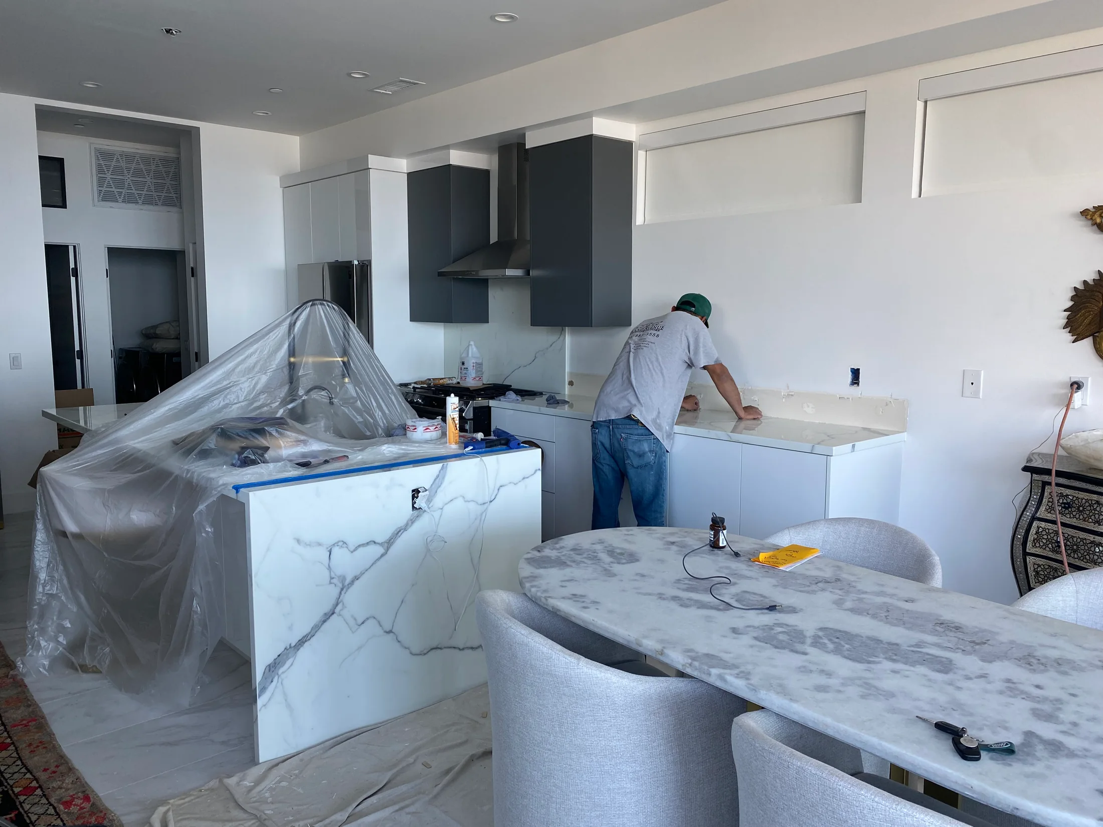 Kitchen construction progress — photo 19